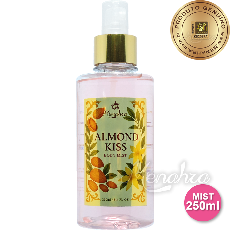 Almond Kiss Menahra Body Mist - Colônia Árabe Feminina 250ml