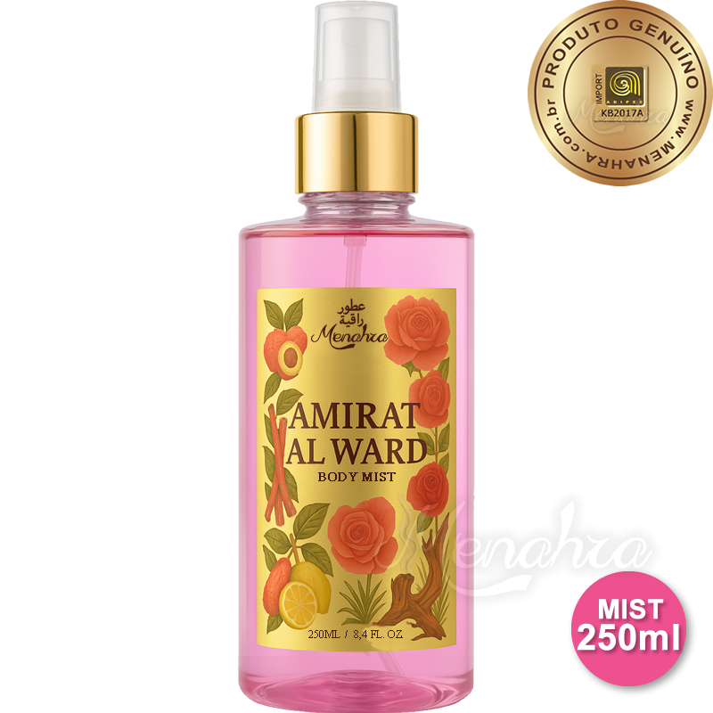 Amirat Al Ward Menahra Body Mist - Colônia Árabe Feminina 250ml